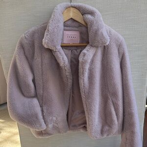Blank NYC Faux Fur Jacket in Light Pink